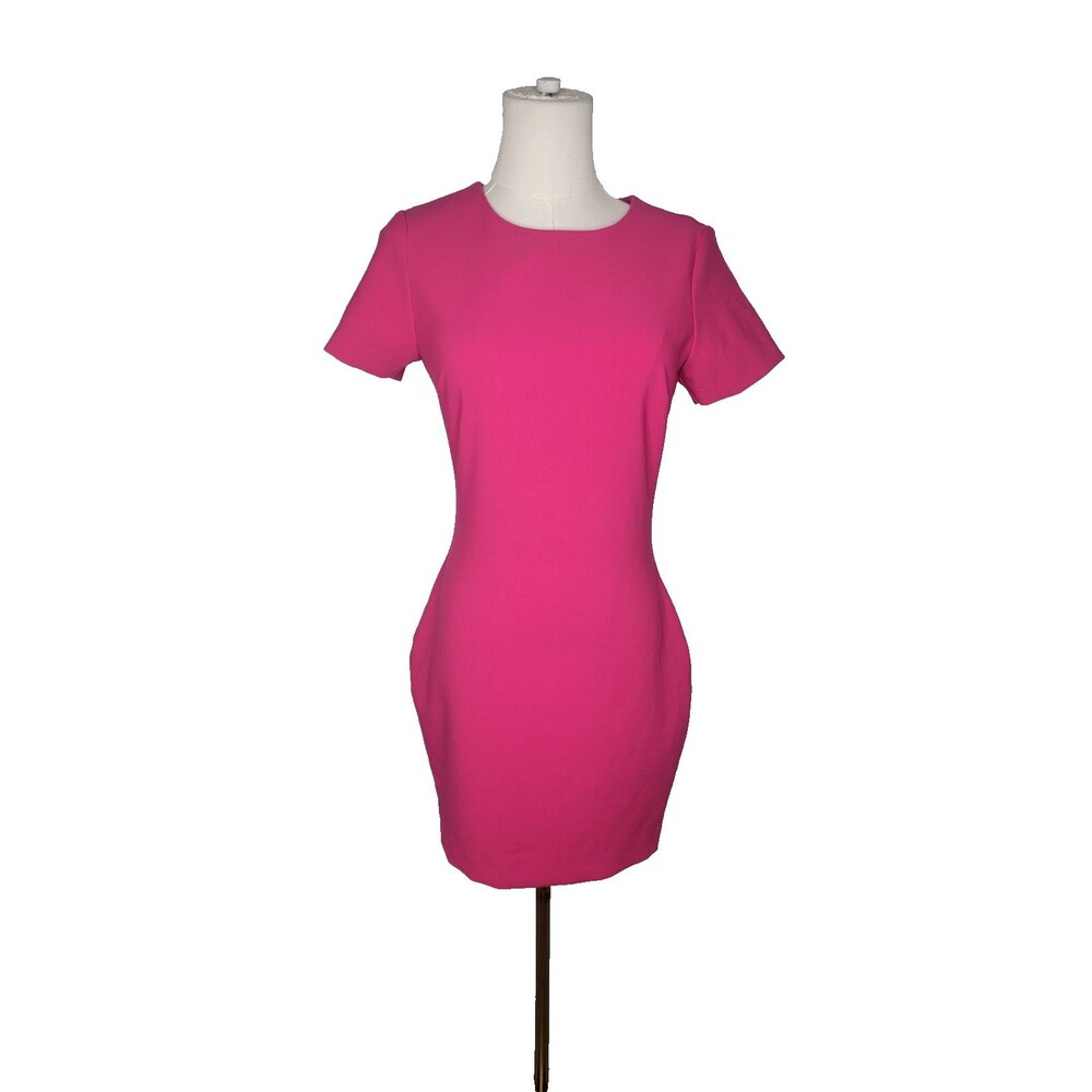 Likely Banks Pink Short Sleeve Sheath Mini Dress Approx S/M Barbie Minimalist